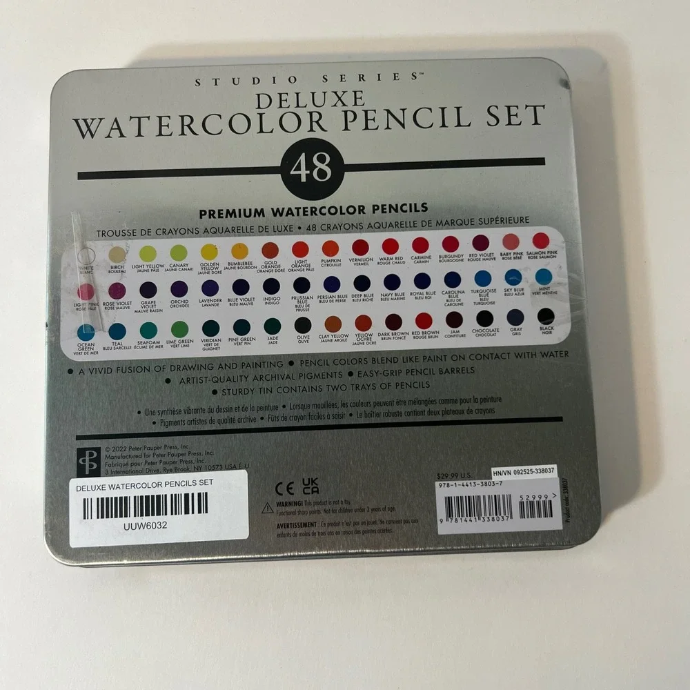 Studio Series Deluxe Watercolor Pencil‎ Set 48 Premium NIP